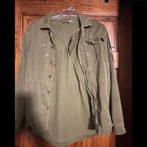 Free People army green jacket